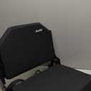 Stadium Seats for Bleachers, Bleacher Seats with Ultra Padded Comfy Foam Backs and Cushion, Wide Portable Stadium Chairs with Back Support and Shoulder Strap (Regular - 16.9"W x 13.2"D x 15.4"H, Black)