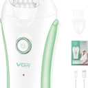 Epilators Hair Removal for Women, Glabrouse Skin Facial Hair Removal, Facial Hair Epilator with Eyebrow Trimmer for Women Face Sensitive Skin for Bikini, Face, Arm, Legs, Armpits, Green