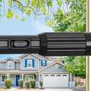 Tension Curtain Rod Black Shower Rod 40-118IN Long Curtain Rods No Drilling Adjustable Tension Rods of Shower or Bathroom Outdoor Window Patio Diameter 1.26In
