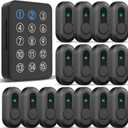 Wireless Caregiver Pager - 500ft Range Nurse Call System with LED Display, 15 Waterproof Call Buttons & 1 Receiver for Elderly, Patients, Disabled at Home, Hospital, Clinic