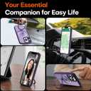 New Upgrade for iPhone 15 Pro Max Case with 360 Spin Titanium Magnetic Stand [16FT Military Grade Shockproof] [Fit for MagSafe] Matte Translucent Slim Kickstand 15 ProMax Phone Cover 6.7'', Purple