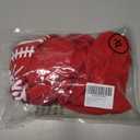 Game Day Shirt Women Cute Football T Shirt Bleached Rugby Ball Graphic Tee Sunday Casual Short Sleeve Tops Bright Red, XL