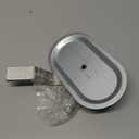 3" x 5.5" Oval Hand Hole Cover for Light Poles Galvanized Steel Cover Plate with Stainless Steel Mounting Strap and Bolt