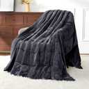 Uttermara Weighted Blanket Queen 15 Pounds for Adults, Sherpa Weighted Blanket for Couch Bed, Ultra Fluffy Warm Sherpa & Cozy Plush Flannel Fleece, Heavy Blanket Great for Calm, 60" x 80", Dark Grey