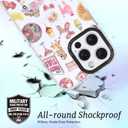 for iPhone 13 Case, Party Time Collage Pattern with Girly Pink Cocktails, Military-Grade Drop Protection, Girly Pink Soft Slim TPU Protective & Camera Protection for Women Girls