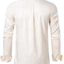 Men's Dress Shirts Formal Slim Fit Stretch Long Sleeve Button Down Shirt for Men Wrinkle Free Collar Business Shirts (L)