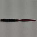 Mini Quiff Roller Brush for Blow Drying and Curling - 1/2 Inch Portable Travel Brush with Wooden Handle and Nylon Bristles for Styling Short, Fine Hair (Red)