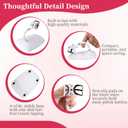 2 x Enhon 2 Pack Nail Polish Holder Stand with 6 Nail Art Brushes, Tilted Fingernail Polish Bottle Holder, Adjustable Angle And Anti-Spill, Fingernail Art Accessories Tools Includes Cross Screwdriver