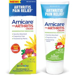 Boiron Arnicare Arthritis Cream for Minor Joint and Muscle Pain or Stiffness from Arthritis, Minor Injuries, Overexertion, or Repetitive Motions - 2.5 oz (2.5 Ounce (Pack of 1))