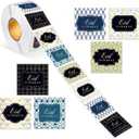 500 Pcs Eid Mubarak Stickers Self-Adhesive Ramadan Decals Islamic Holiday Labels for Envelopes Gift Wrapping Muslim Party Decoration