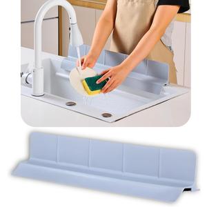 Extra Wide Silicone Sink Splash Guard 23 Bright Gray- Large
