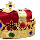 Morph Adult Royal King Crown Queen Regal Jeweled Gold Hat Halloween Wiseman Costume Accessory