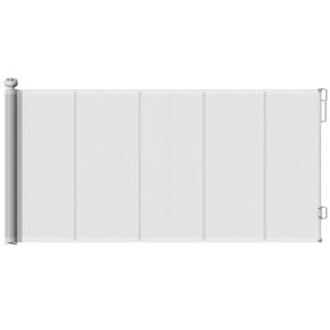 SUNGO 55" Retractable Baby Gates, 34" Tall Mesh Baby Gate with 4 Reinforced Rods, Prevents Kids & Dogs from Crawling Under, Retractable Dog Gate for Doorways, Hallways, Indoor/Outdoor, White