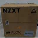 NZXT H9 Flow Dual-Chamber ATX Mid-Tower PC Gaming Case CM-H91FB-01 - High-Airflow Perforated Top Panel Tempered Glass Front & Side Panels 360mm Radiator Support Cable Management (Black)
