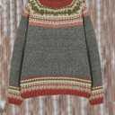RoseSeek Women's Graphic Pullover Sweaters Crew Neck Long Sleeve Knitted Jumpers (Gray)