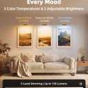 EZVALO Picture Light for Wall, 4800mAh Rechargeable Wireless Remote, 16in Dimmable Magnetic LED Art Display Light with 3 Color Temperatures, for Gallery, Living Room, Bedroom, Hallway (Gold)