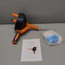 Drain Auger, Clog Remover with Drill Adapter, 25 Feet Flexible Plumbing Snake Use Manually or Powered for Kitchen, Bathroom and Shower Sink, Comes with Gloves (orange)