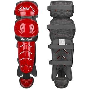 Beutyal Baseball Softball Catcher Leg Guards Shin Guards for Youth Adult M