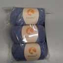 100% Merino Wool Yarn, 3-Ply Luxurious and Soft Yarn for Hand Knitting & Crocheting (Light Blue, 3Balls)