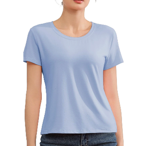 Short Sleeve T Shirts for Women Basic Tees Cropped Tshirts Casual Summer Tops Crewneck Plain Petite Tops (Size S)