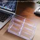 Uniclife 2 Pack Acrylic Business Card Holder for Desk 8 Slots Clear Business Card Display Stand for Men & Women Desktop Business Card Organizer Card Stand for Office Home Exhibition, 480 Card Capacity