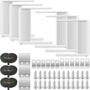 3 Set Window Air Conditioner Side Panels with Frame Window Ac Insulation Side Panel Air Conditioner Extender Panel for 10000 Btu Ac Preventing Noise