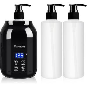 Massage Oil Warmer, Massage Oil Warmer for Massage Therapy, Oil Warmer for Massage for Salon, Barber Shops, Home, with Two Oil Bottle Dispenser