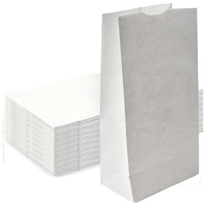 4lb White Paper Bags - Pack of 500ct. White Paper Lunch Bags. Great for Holiday Cookie Bags and Arts and Crafts-500ct