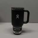 Hydro Flask Travel Tumbler with Handle, Lid and Straw - Insulated Stainless Steel in 32 Oz Black