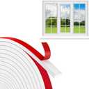 Storystore Window Grid Kit, 0.79inx68ft Window Grille Inserts Grid Kit, White TPE Self-Adhesive Peel and Stick Trim Molding, Flexible Windows Mullions for Windows Door Frames Home Decoration