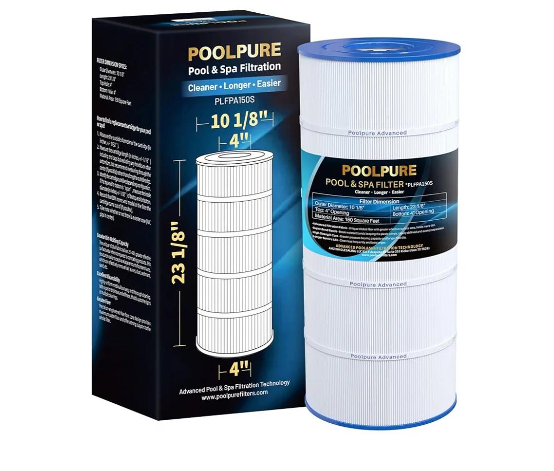 POOLPURE PA150S Pool Filter Replaces Hayward CX150XRE, Hayward SwimClear C150S, PA150S, Ultral-D4, 150 sq.ft Filter Cartridge 2 PACKS