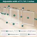 Fairy Baby 71.7"-81.1" Extra Wide Baby Gate with Door Large Pet Gate Indoor