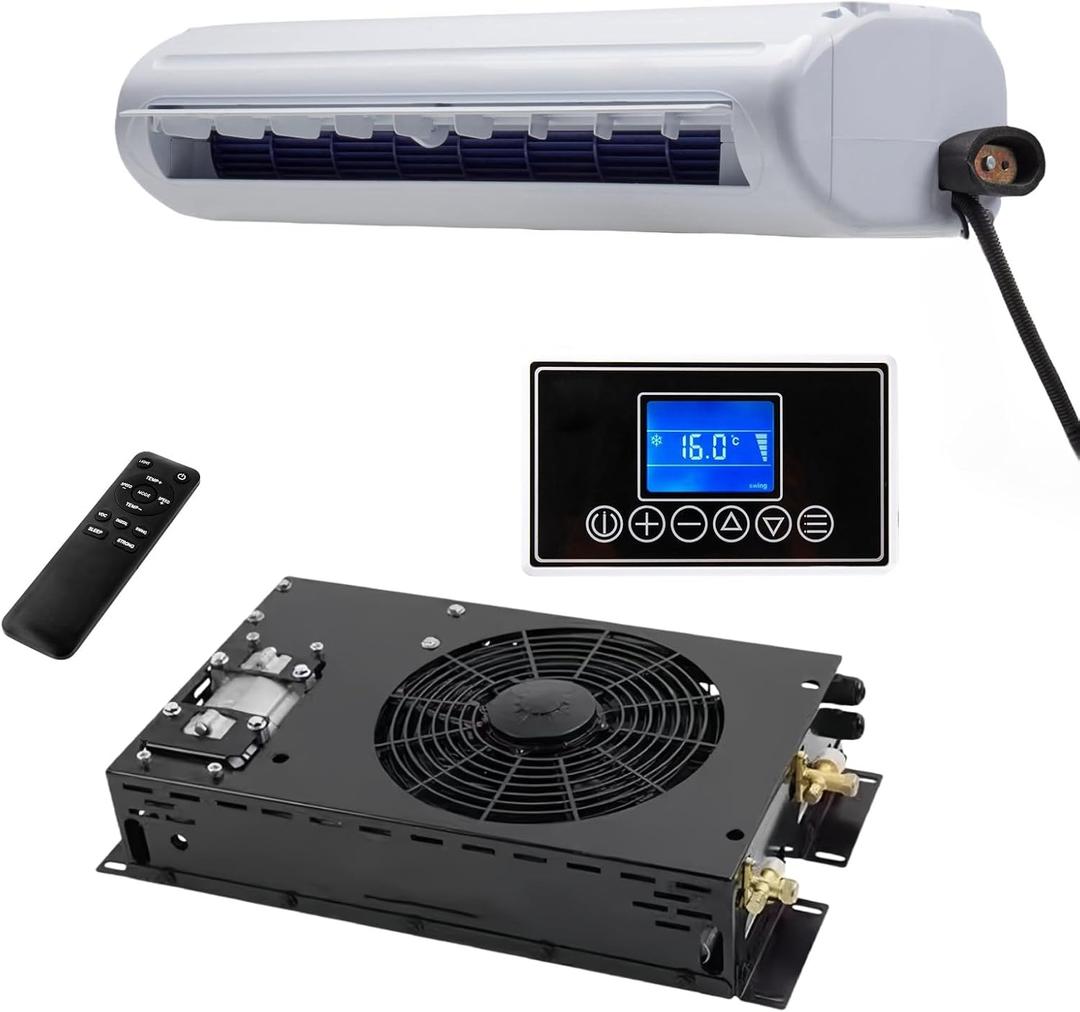 Universal 12V Air Conditioner Hidden Underbody RV Air Conditioner/DC silent air conditioner, suitable for trailers, campers, trucks, vans, RVs, construction vehicles, vans, etc (Model: 680, 12V)