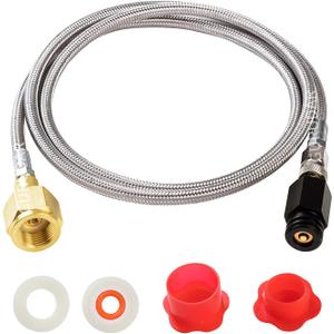 CO2 Tank CO2 Cylinder Direct Adapter with 60in Stainless Steel Hose, CGA320 to TR21-4 Carbonated Water Soda Maker Connector for Fizzi One Touch Jet Ninja Thirsti