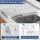 SNTD Dish Drying Rack for Kitchen Counter - Large Dish Rack with Drainboard, Rustproof Dish Drainer with Utensil Holder for Sink, White