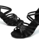 RoseMoli Women's Latin Dance Shoes Satin Professional Ballroom Salsa Practice Performance Dance Shoes, 40