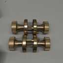 Wealrit 2 Pcs Back to Back Shower Door Knobs, Aluminum Shower Glass Door Knob 1.2" Diameter Bathroom Door Handles Small Pulls for Glass Door (Gold)