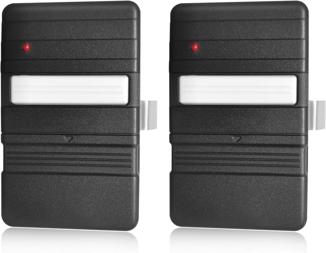 GT90-1 Garage Door Remote Control, Compatible with Genie Overhead Door 9 and 12 Dip Switches 390MHZ openers, Replacement for GT90 MAT90 GT912 AT90 (2 Pack)