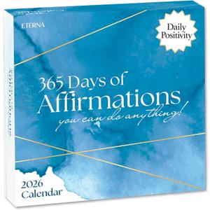 2026 Positive Affirmations Daily Desktop Calendar | 365 Days Of Affirmations To Motivate, Inspire, and Calm. Positive Self Care Daily Ritual To Nourish The Soul. Daily Rip Off Calendar To Encourage Positivity