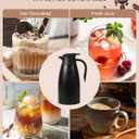 70Oz Thermal Coffee Carafe for keeping hot, Airpot Insulated Carafe Stainless Steel Thermal Pot for Coffee, (black+silver)
