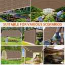90% Shade Cloth Sun Shade Fabric Privacy Screen Shade Cover for Patio Garden Pergola Shade Cover Canopy with Gromments, 6 x 8 FT, Mocha