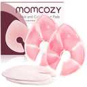 Momcozy Larger Breast Therapy Packs, Hot and Cold Breast Pads with 2 Soft Covers, Breastfeeding Essentials, 2 Pack (pink)