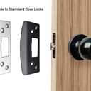 Oversized Door Strike Plates 2 Pack, Heavy Duty Version, Extra Large Striker Plate, Reinforced Enlarged Strike with Large Hole, Fix Door Won't Latch in, Extended to Cover Worn Slot