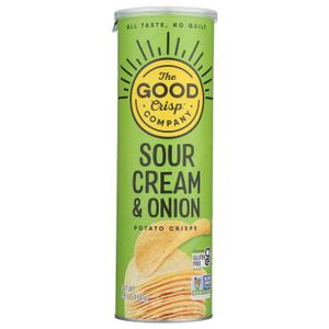 6 x The Good Crisp Company Sour Cream & Onion Gluten-Free Potato Chips, 5.6 Ounce (Pack of 1), Non-GMO & Allergen-Friendly Snacks (EXP 01/07/27)