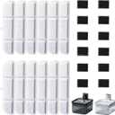 12Packs Replacement Filters Compatible with Downy Paws Cat Water Fountain - Triple Filtration Filters for DownyPaws 84oz/2.5L Wireless Pet Fountain DPWFP6 (12 Filters & 12 Sponges)