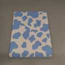 Compatible with iPad 9th/8th/7th Generation Case(2021/2020/2019),10.2 inch with Pencil Holder, Auto Sleep/Wake Cover for Girls Women-Blue Cow Pattern Western