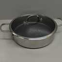 Saute Pan,Hybrid Non Stick 5 Quart Everyday Braiser pan,Chicken Fryer, PFOA Free Cookware,12 inch Deep Frying Pans with Lid,Dishwasher and Oven Safe,Works on Induction,Ceramic and Gas Cooktops