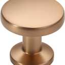 Alzassbg 15 Pack Champagne Bronze Cabinet Knobs, 1.1 Inch(30mm) Diameter Round Cabinet Knob Hardware for Kitchen Dresser Drawer AL6044TGP
