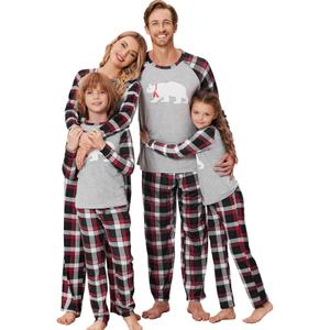 Ekouaer Christmas Pajamas for Family Matching Sets Long Sleeve Xmas Pj Set Soft Holiday Sleepwear XL