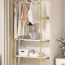 DABILONGC Industrial Pipe Clothing Rack with 2 Shelves